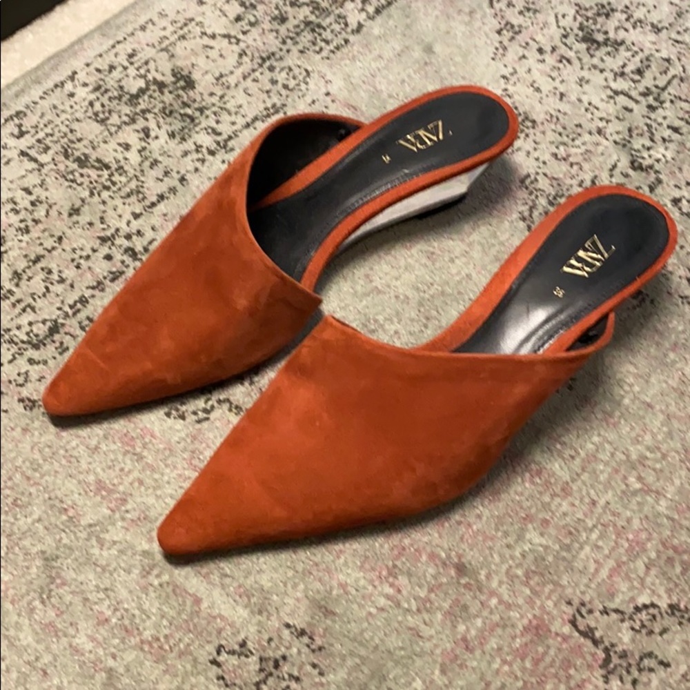 Zara mule with clear heel